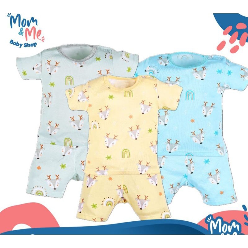 Piyama anak setelan pendek Raindeer/Chery House/Girls & Boys Pajamas