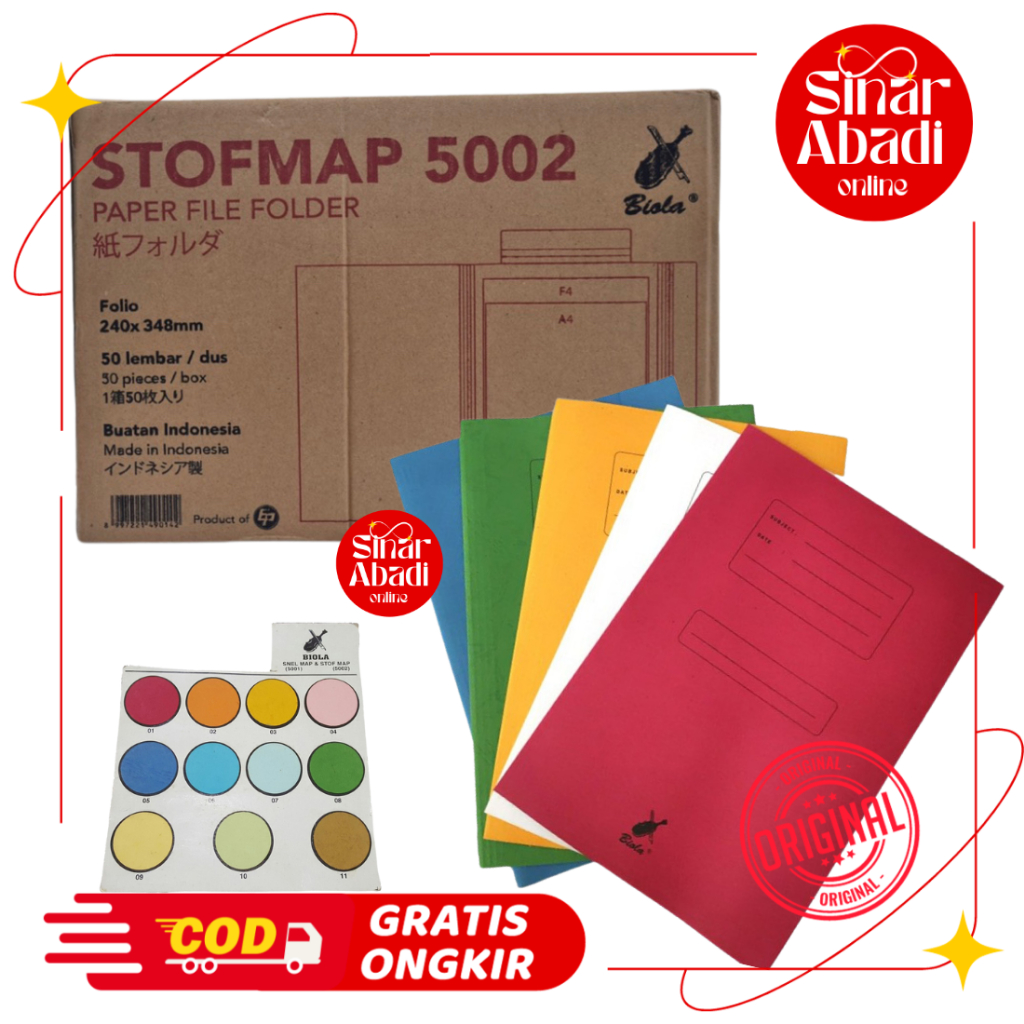 

MAP KERTAS BIOLA / STOPMAP FOLIO 5002 (1 PAK 50 PCS)