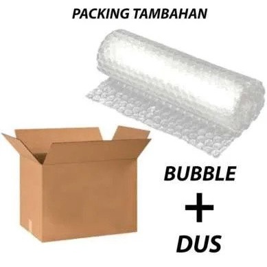 

Bubble + kardus packing untuk pengiriman lebih aman dan nyaman