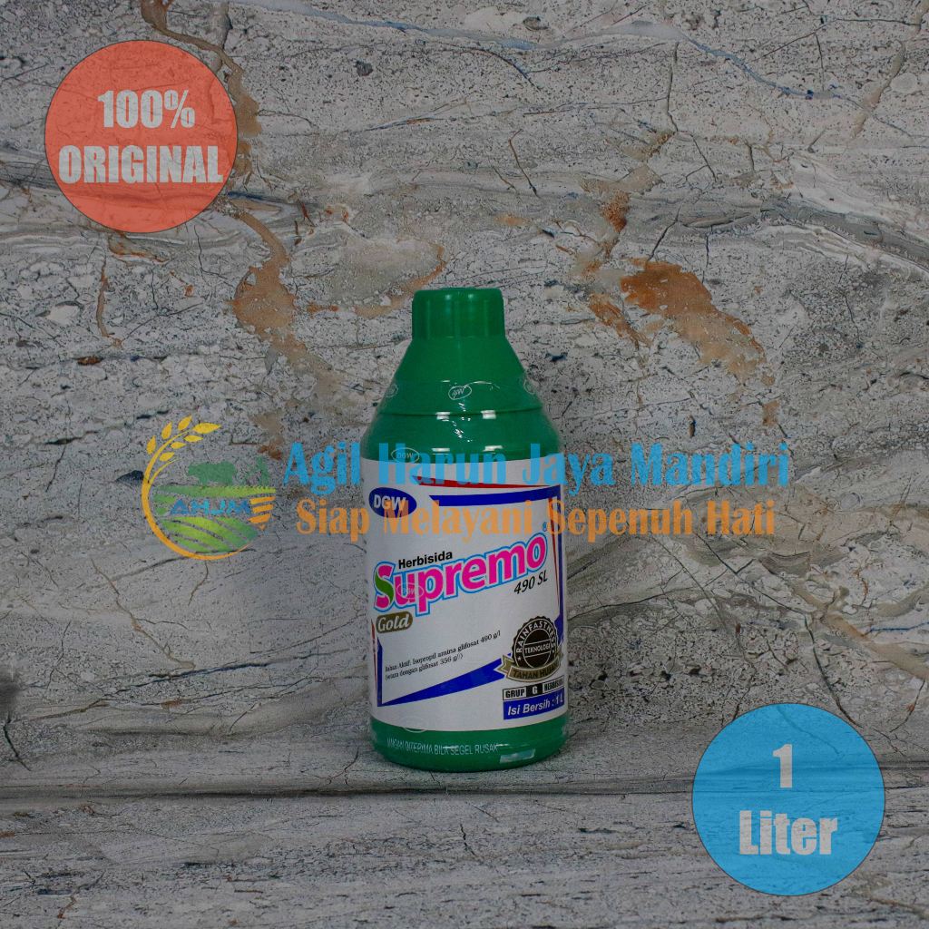 HERBISIDA SUPREMO GOLD 490 SL 1 LITER HERBISIDA SISTEMIK OBAT PEMBASMI RUMPUT DAN GULMA