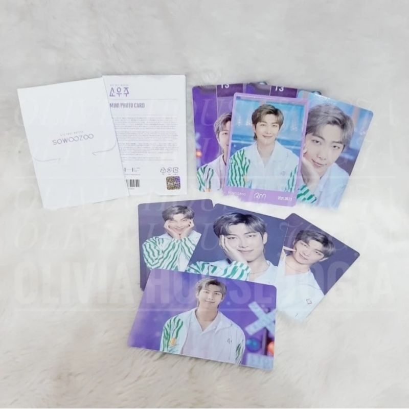 Photocard RM BTS Sowoozoo Putih Mini Photocard BTS 2021 Muster Sowoozoo RM Putih