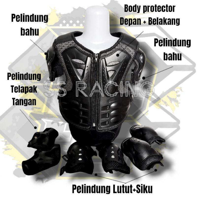 Body protector anak Dekker Decker knee protector cross sepeda skateboard sepatu roda push bike outdo