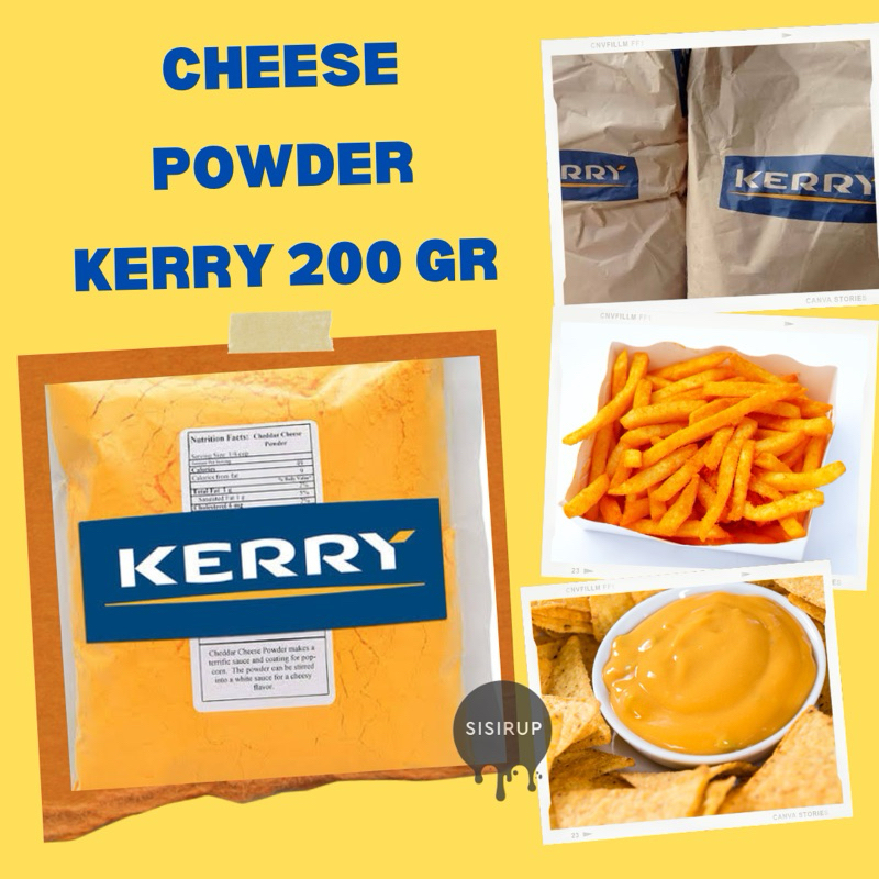 

KERRY CHEESE POWDER ORANGE 200 GR / HALAL / KEJU BUBUK HALAL