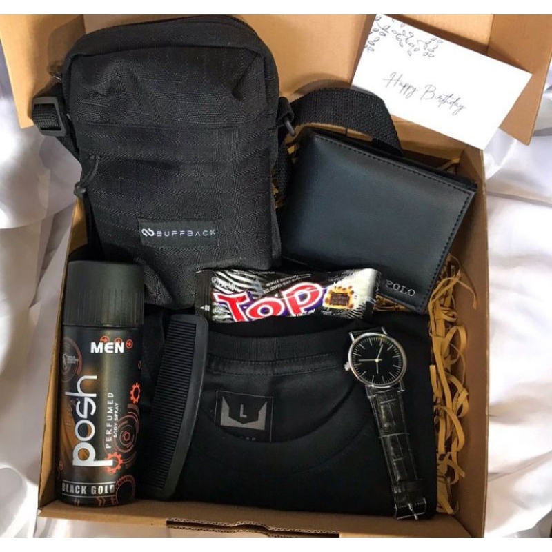 Hampers Gift Box Cowok/ Hampers Gift Box Boys/ Kado Ulang Tahun/ Kado Anniversary/ Kado Wisuda