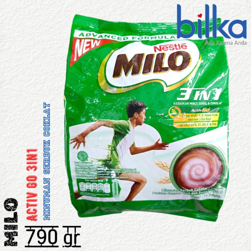 

MILO Activ-Go 3in1 Minuman Bubuk Cokelat 790gr