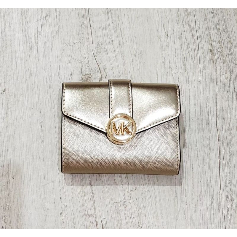 new dompet MK Carmen palegold original authentic wallet