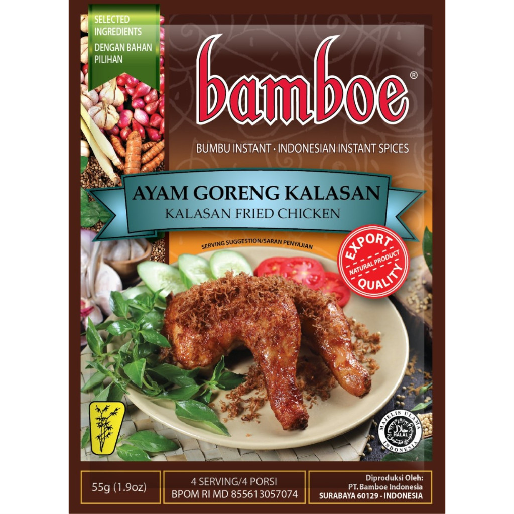 

EXP NOVEMBER 2024 Bamboe bumbu Ayam goreng Kalasan 55 gr