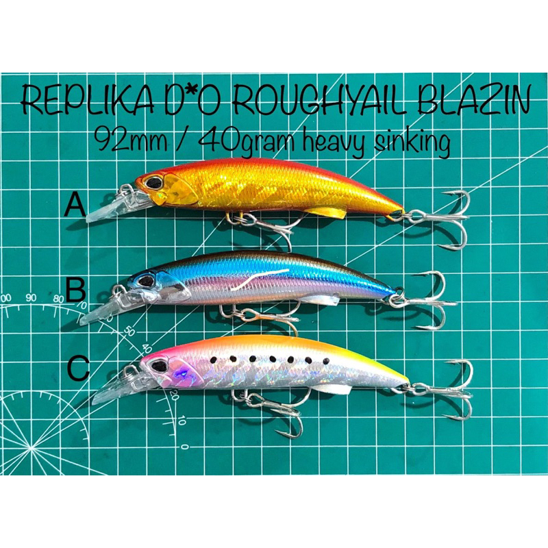 UMPAN MINNOW TENGGIRI / BARRACUDA / GT Type Sinking Minnow 40 gram - 92mm