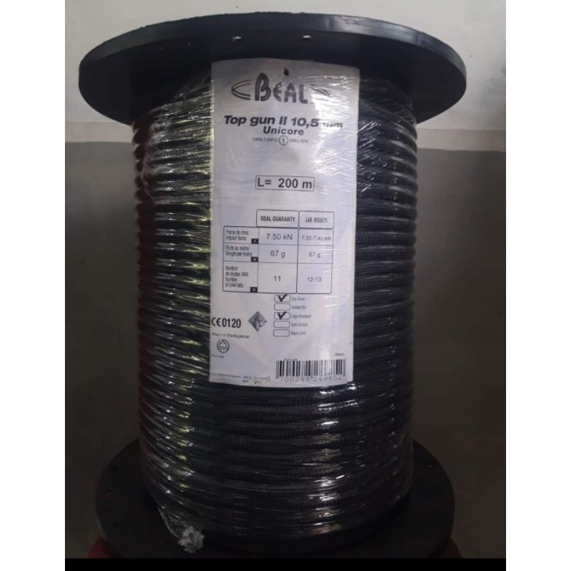 Tali Karmantel Beal Topgun Dinamis 10,5mm x 50m Original New Tali Tendon dinamis 10,5mm