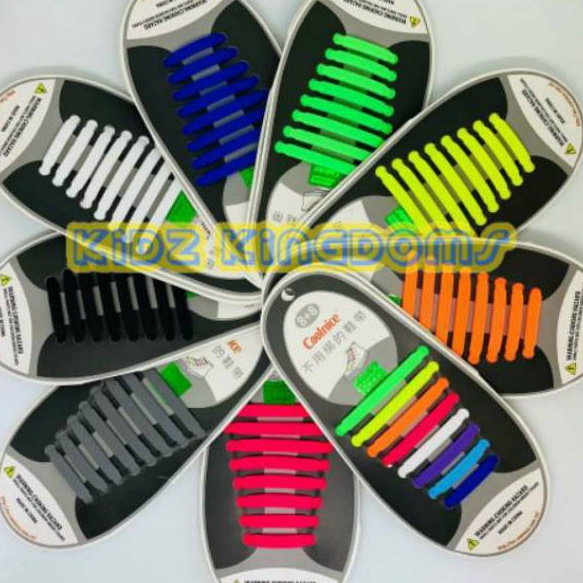 Terlaku Premium Silicone Shoelaces  Tali Sepatu Silikon Karet