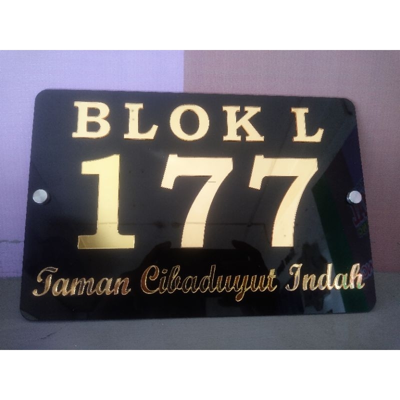 nomer rumah akrilik promo laser cutting 100rb an
