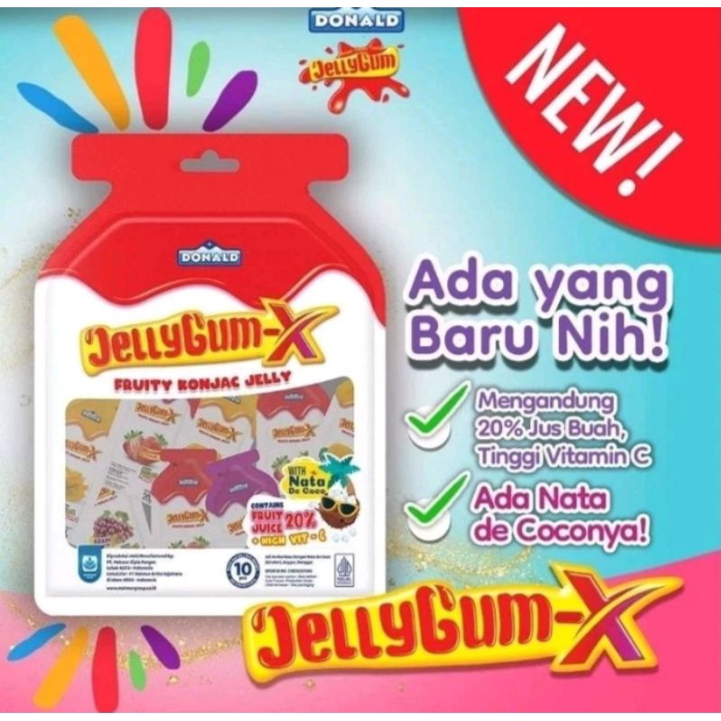 

DONALD JELLY GUM - FRUITY KONJAC JELLY ISI 10 PCS 10X20 GRAM