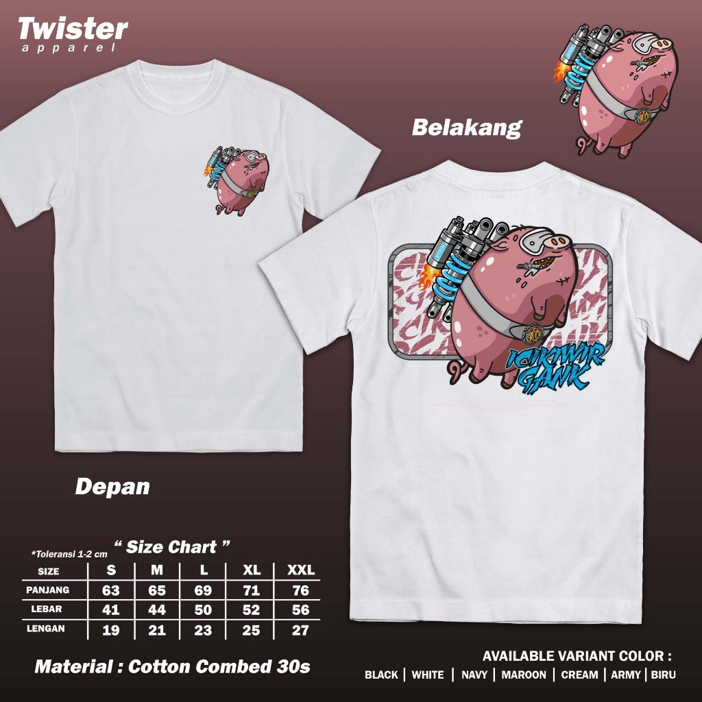 Kaos Icikiwir Gank CB Glowing Baju Distro Motor Herex Otomotif Honda Gank CB GL MP - TWA3918