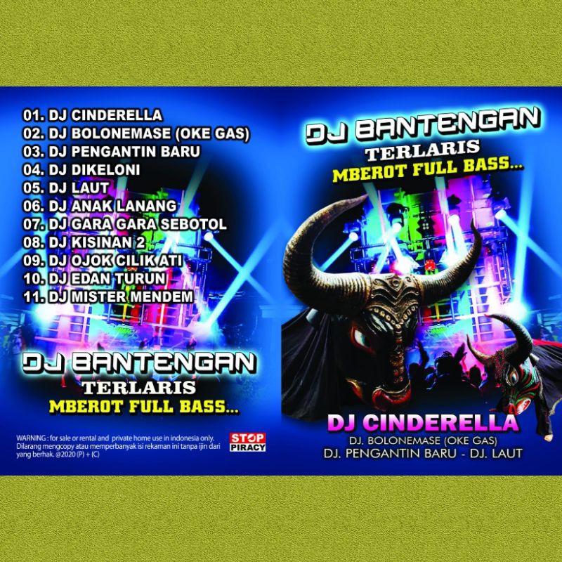 KASET VCD DJ BANTENGAN CINDERELLA /OKE GAS