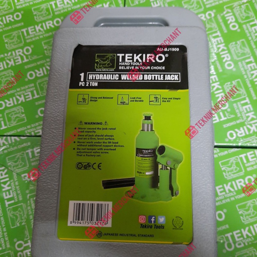 KI3 TEKIRO  DONGKRAK BOTOL 2 TON  DONGKRAK MOBIL HYDRAULIC  ORIGINAL