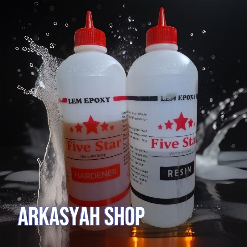 LEM FIVE STAR EPOXY HARDENER RESIN FS 1KG (LEM KAYU LEM 2 KOMPONEN LEM SUPER KUAT)