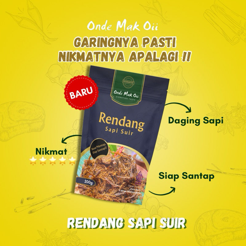 

RENDANG SAPI SUIR 200gram - Onde Mak Oii | Sensasi Makan Rendang Daging Sapi Crispy