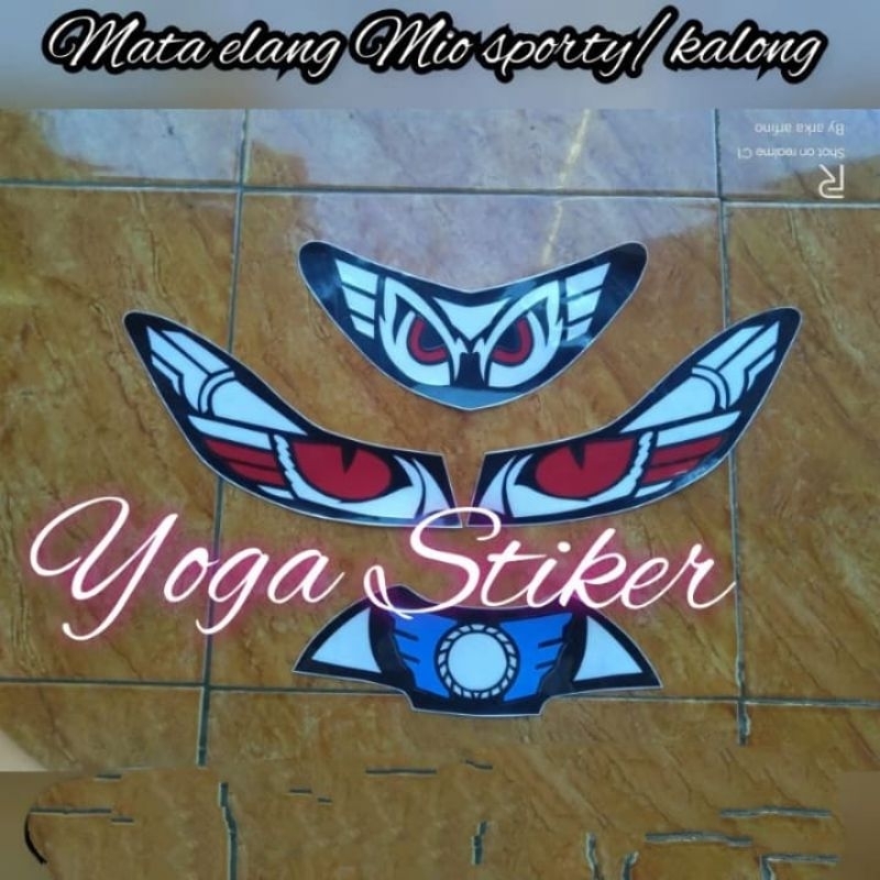 stiker variasi lampu costum komplit depan belakang Mio sporty