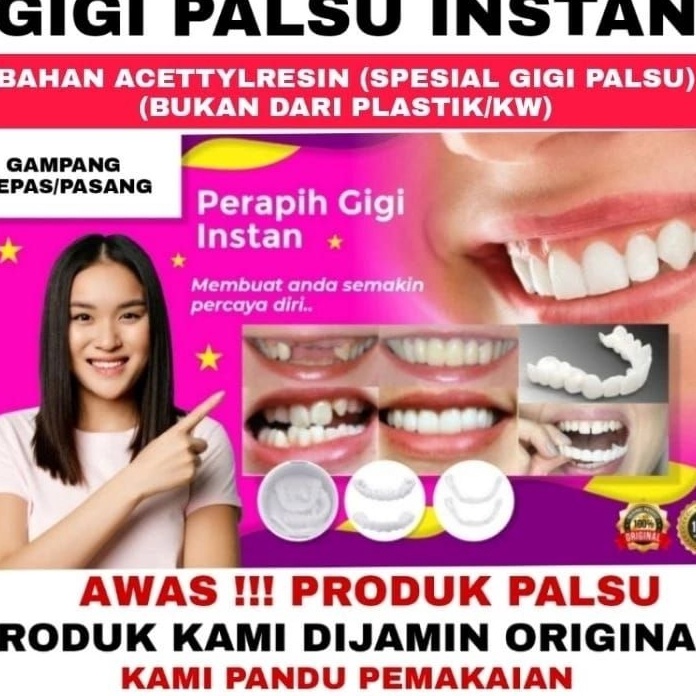 Wow Gigi Palsu Atas Bawah Satu Set Venner Gigi Snap On Smile 1 ORIGINAL Authentic  Gigi Palsu Snapon Smile Silikon 5