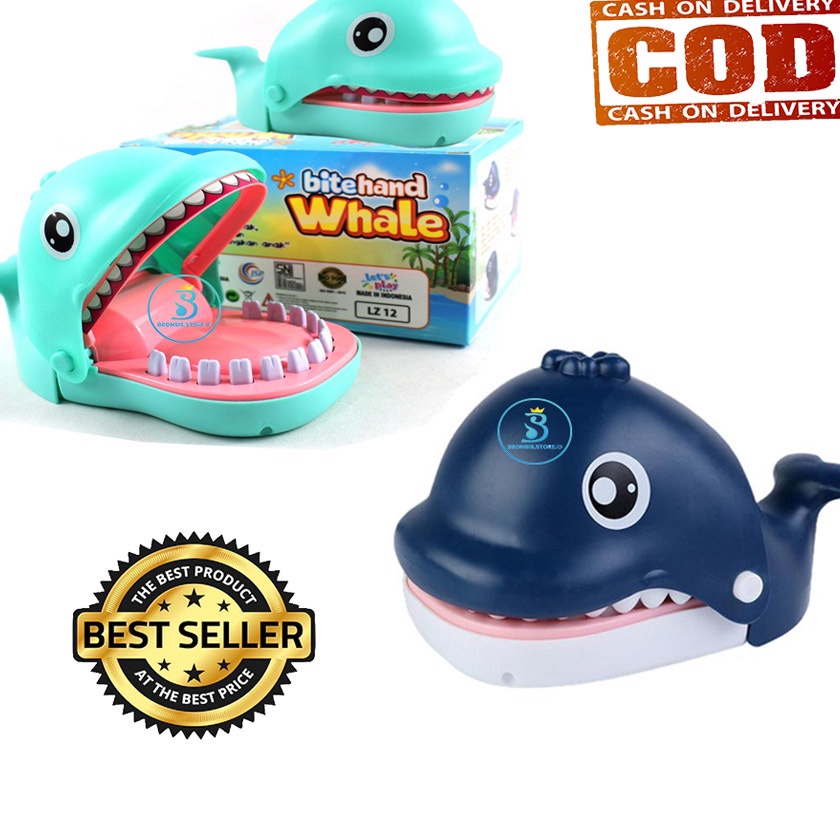 KI3 WU  Mainan Anak Whale Gigit Jari Ikan Paus  Mainan Prank Gigit Jari Paus
