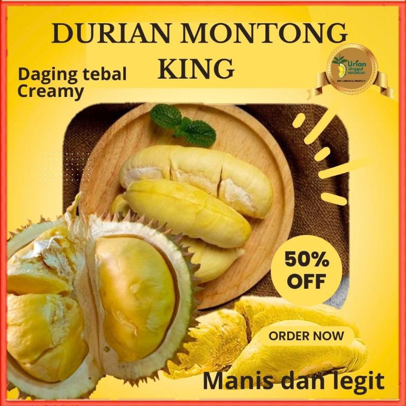 

DURIAN MONTONG KUPAS PILIHAN/DURIAN MONTONG KUALITAS AAA KING