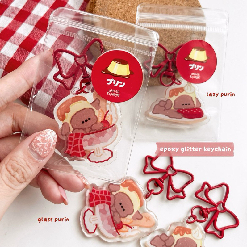 COFFEE PURIN EPOXY KEYCHAIN