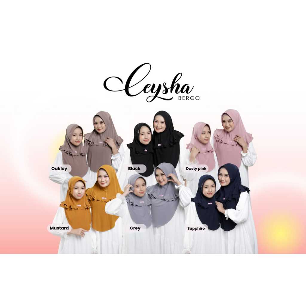 Bergo Ceysha by linalivia hijab/hijab couple/hijab terlaris/hijab rebutan/hijab instan