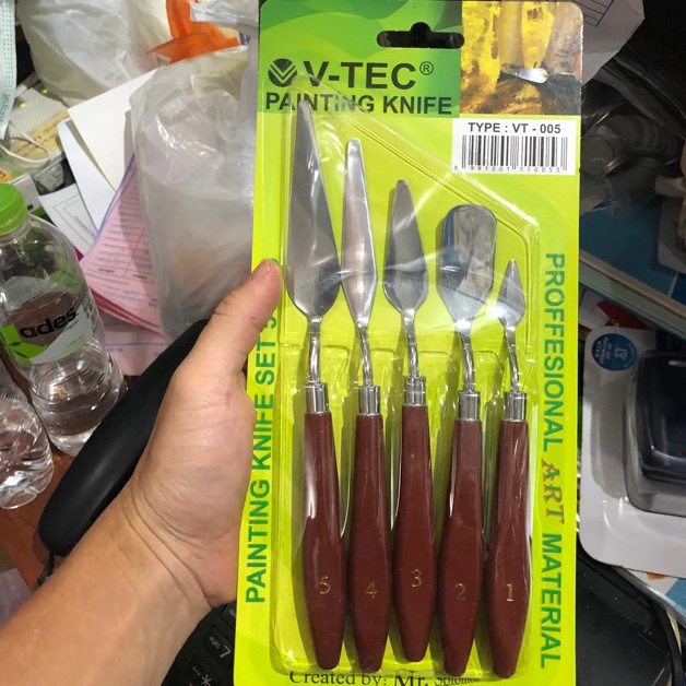 

Serba Murah Painting knives set isi 5 vtec besi SQL