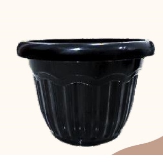 Special Edition 1 Lusin POT Bunga Pot Plastik Pot Tanaman Pot Hitam Lusinan ukuran Besar dan Kecil QWR