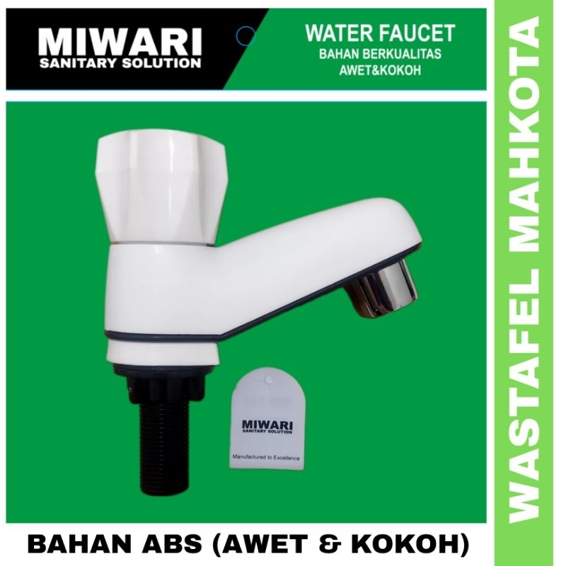 KRAN AIR WASTAFEL ABS PLASTIK TEBAL / KRAN AIR CUCI TANGAN "MIWARI" / KRAN WASTAFEL