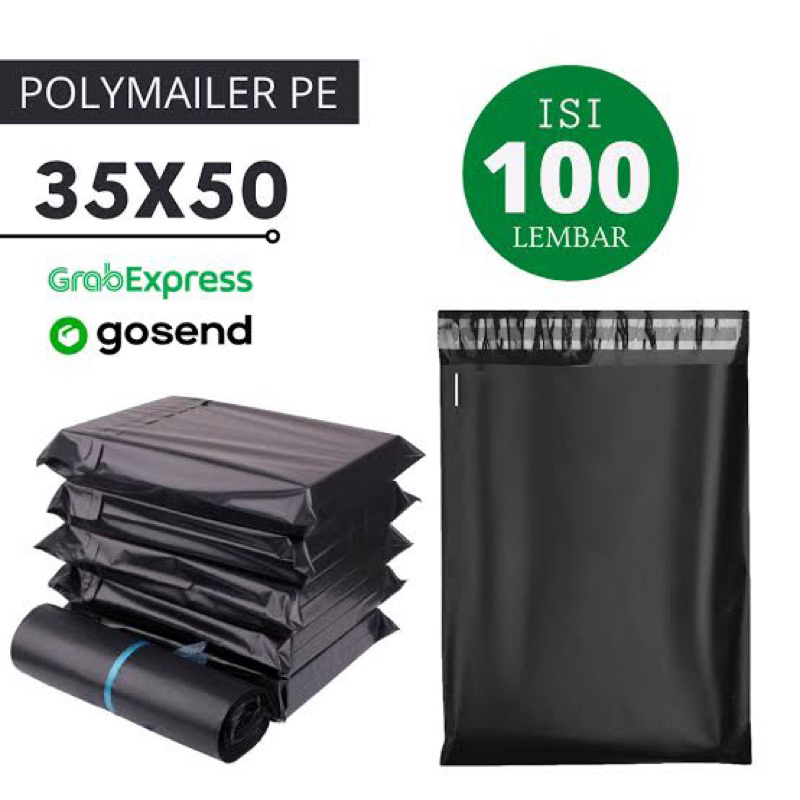 

Plastik Polymailer Hitam LDPE [35x50] isi 100 pcs - Bungkus Plastik Packing Online Lem / Polymailer Hitam HD Ekonomis 35x50 isi 100 pcs - Polymailer Lem / PLASTIK POLYMAILER 35X50 / PLASTIK POLYMAILER 35 X 50 CM / POLYMAILER / PLASTIK POLYMAILER