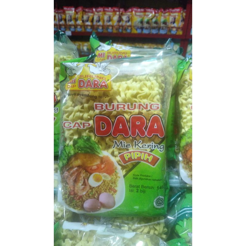 

mie burung dara pipih dan biasa