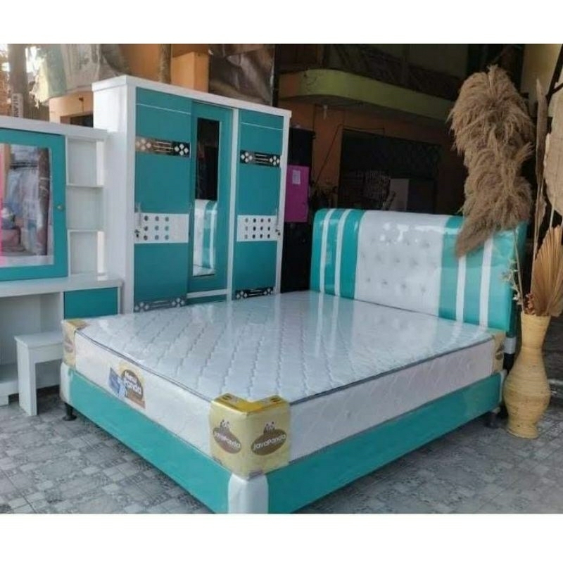 kasur sepaket (meja rias+lemari)