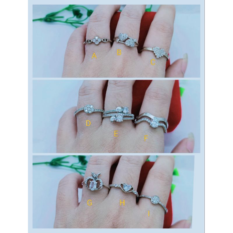 CINCIN WANITA VARIASI MODEL ELEGAN/PERAK ASLI 925 LAPIS MAS(BISA JUAL KEMBALI)