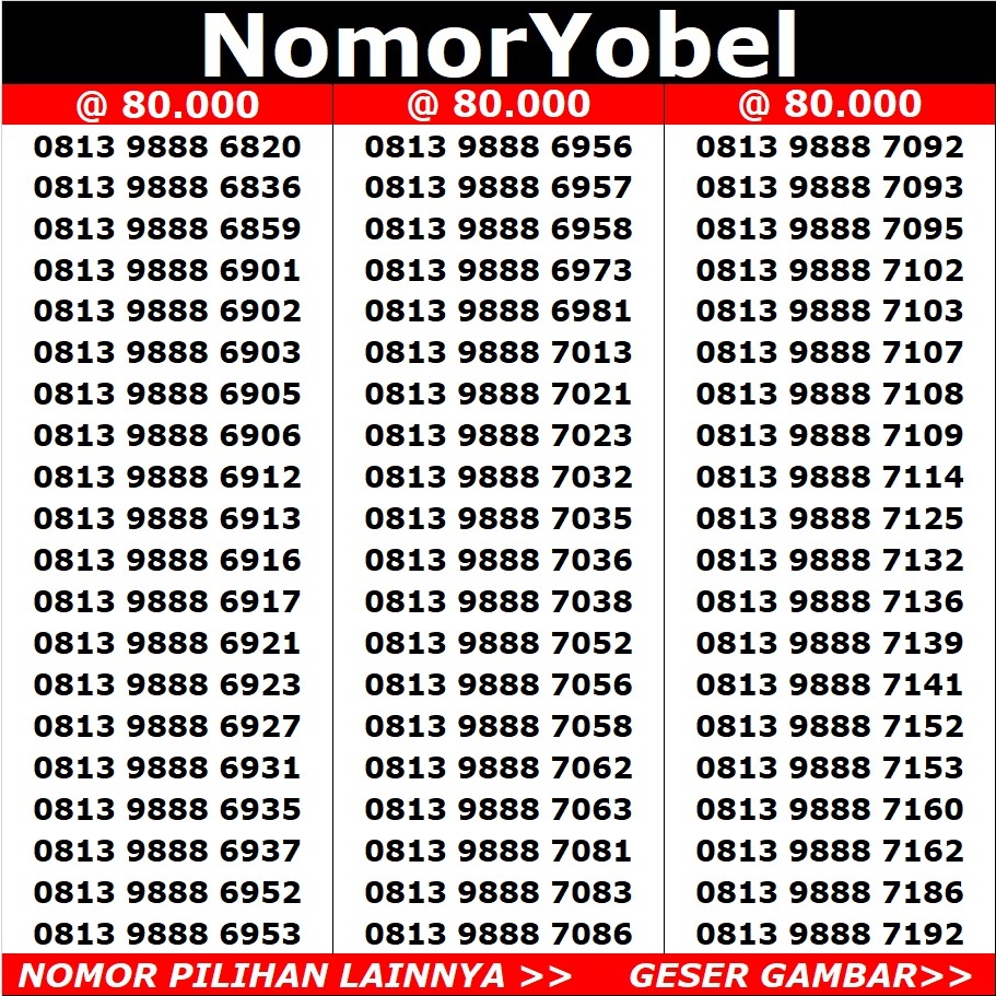 nomor cantik telkomsel simpati 4G 80-5