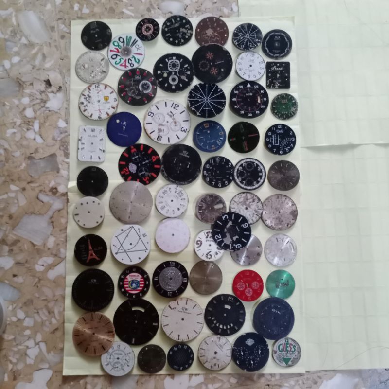 dial jam tangan borongan atau satuan bekas vintage kuno quartz automatic