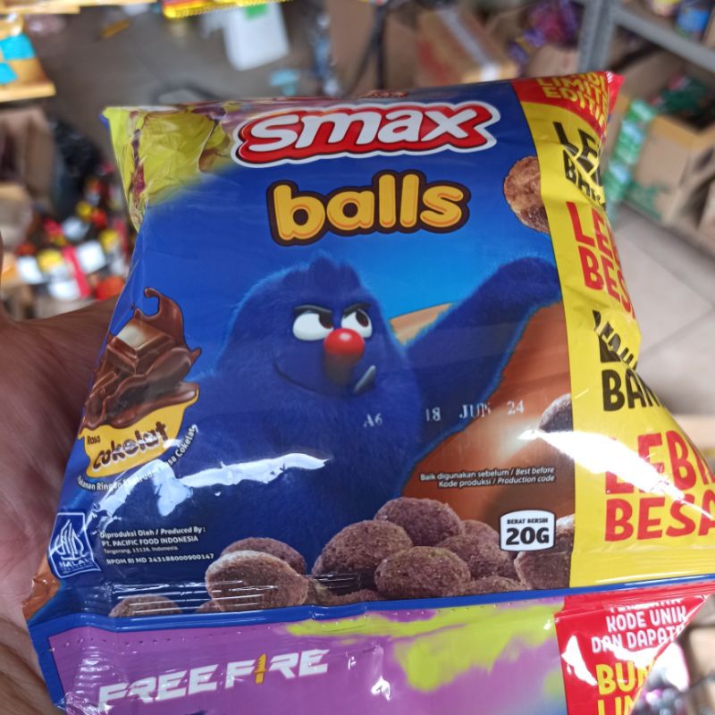 

Snack Smax BALLS Rasa Cokelat Renceng