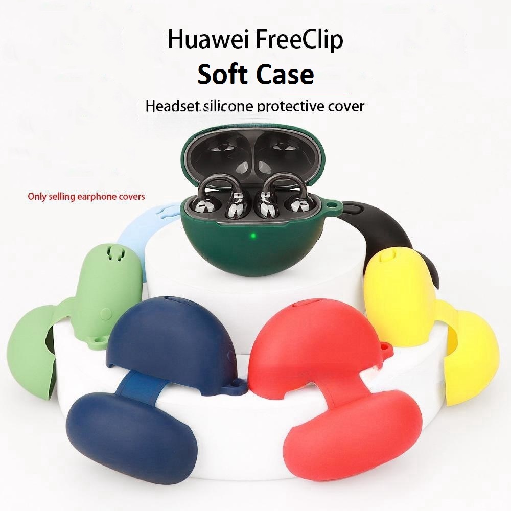 Soft Case Silikon TWS Huawei Freeclip + carabiner