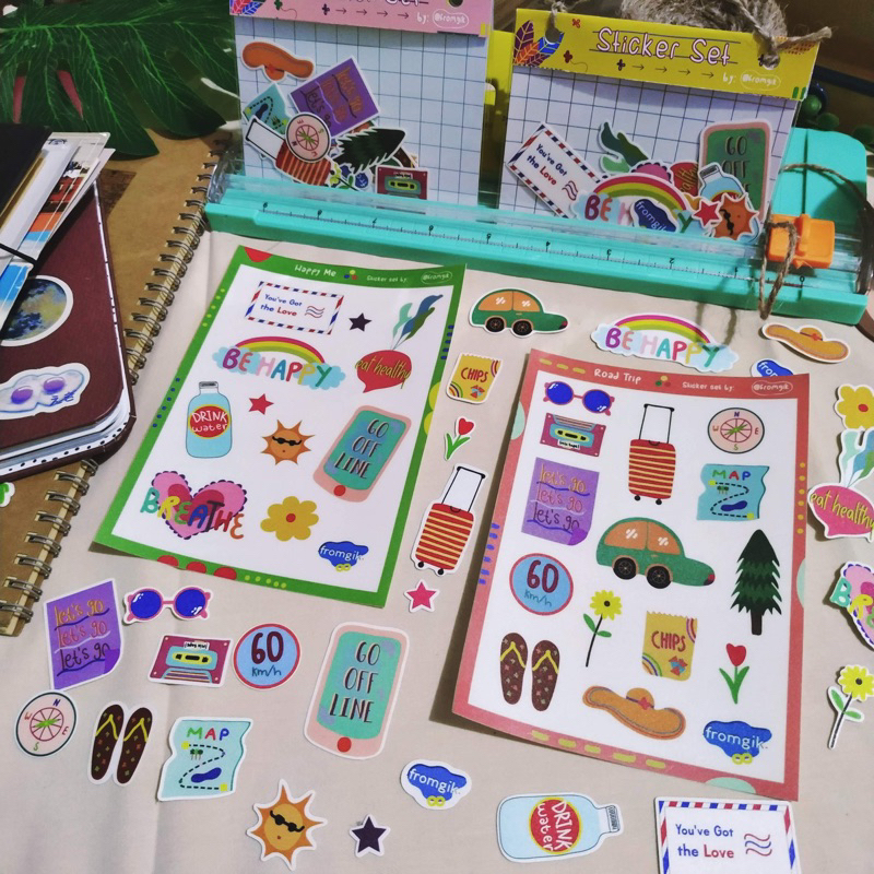 

Road Trip Sticker Set for Journal