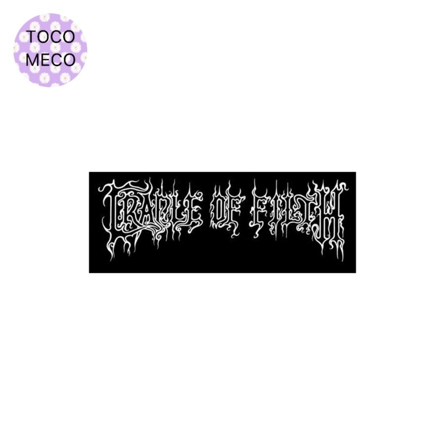 

sticker band Cradle of Filth logo stiker black metal