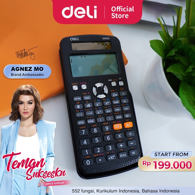 

Deli Kalkulator Ilmiah Sekolah Scientific Calculator 552Fungsi CD991ID