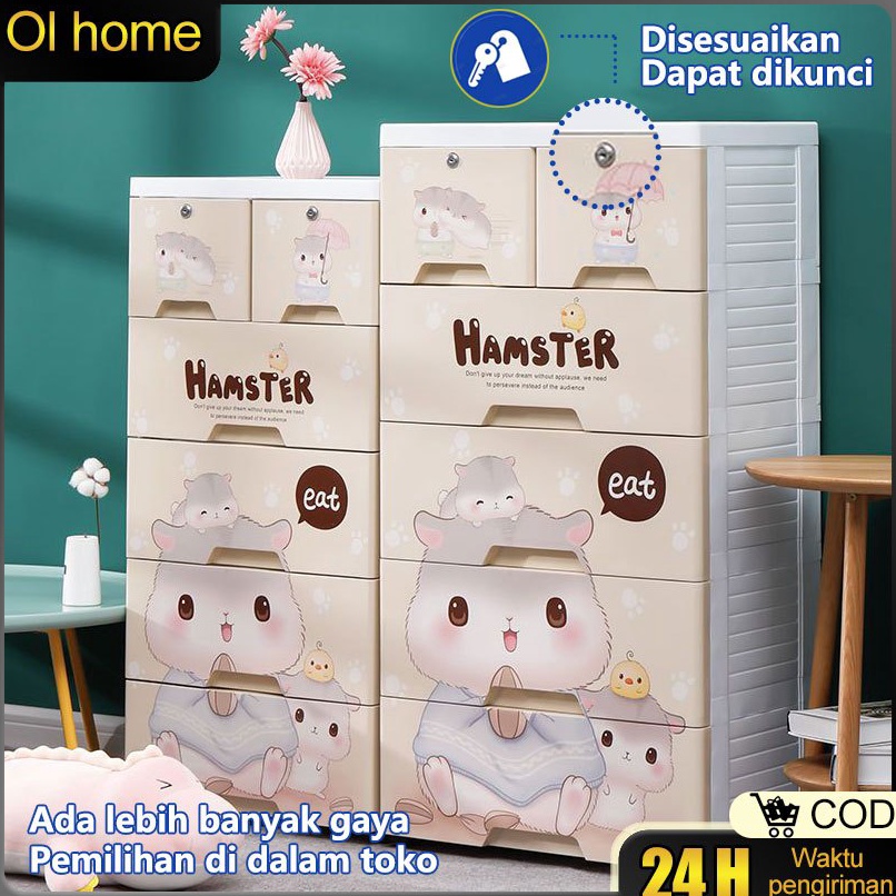 Koleksi Terbaru PromosiLemari Plastik 4 dan 5 TingkatLemari Pakaian Anak Tempat Penyimpanan MainanSn