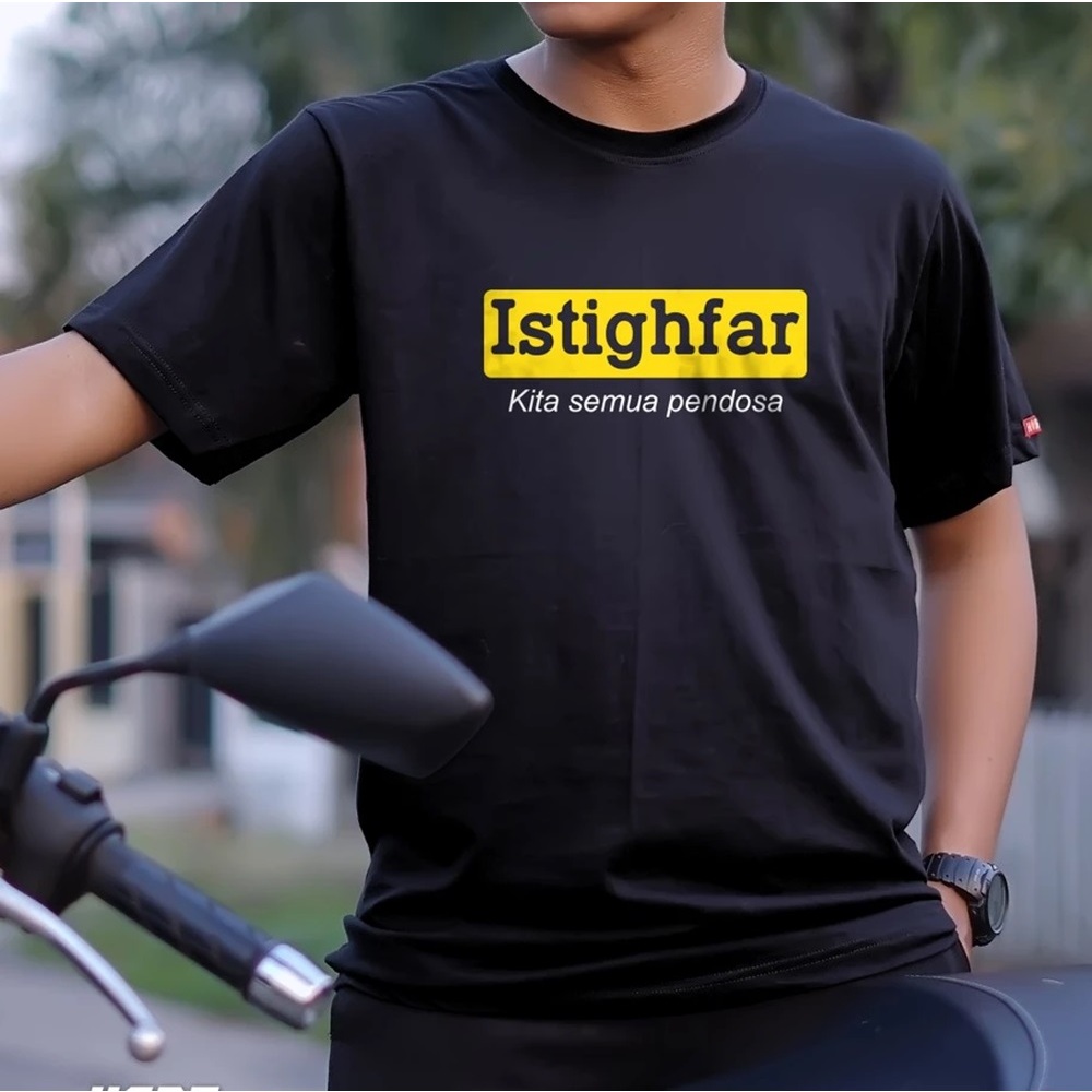 Kaos Dakwah islami Istighfar Ready bigsize Jumbo XL XXL 3XL 4XL 5XL Bahan Catton Combed 30s Premium