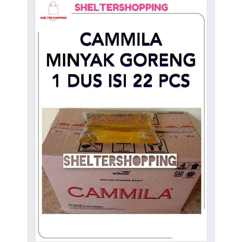 

(INSTANT) 1 DUS ISI 22 PCS) CAMMILA Minyak Goreng 900ml 1 Dus 22 Bks