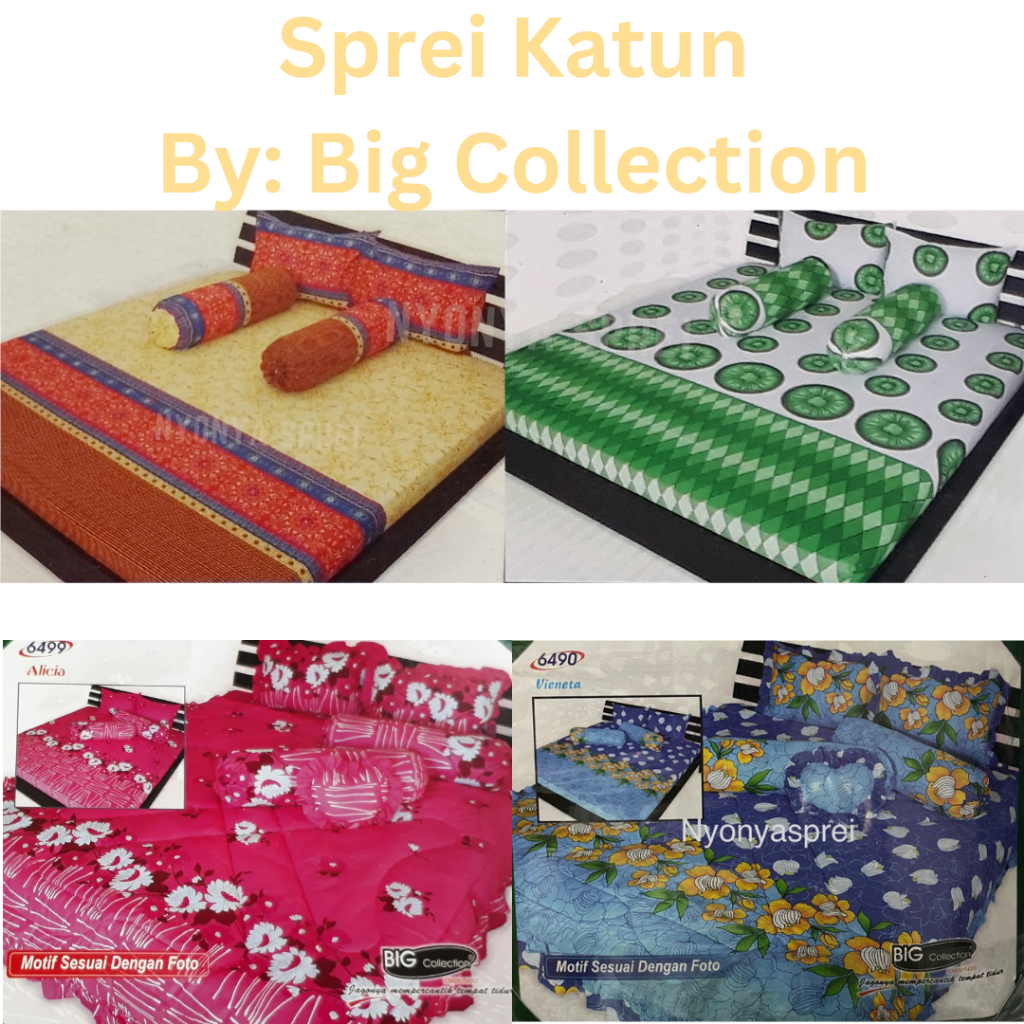 Sprei SunCity Queen 160x200 | MY LOVE BIG COLLECTION Motif Apple Warna merah