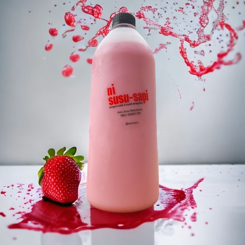 

Susu Sapi Fresh Milk Pasteurisasi Rasa Rasa Strawberry 1Liter