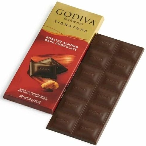 

GODIVA Signature Roasted Almond Dark Chocolate Tablet 90g