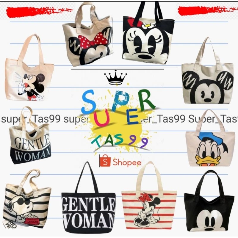 ST99 - Tas Tote bag Wanita Korean Style - Tas Tote Bag Multifungsi - Tas Tote bag Karakter Lucu