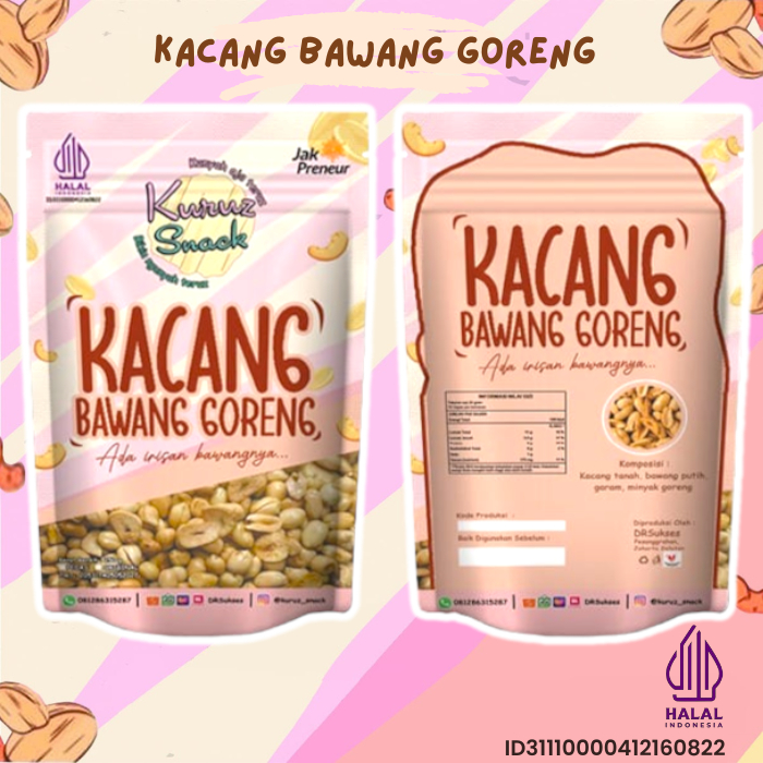 

Kacang Bawang Goreng Kupas 250gr