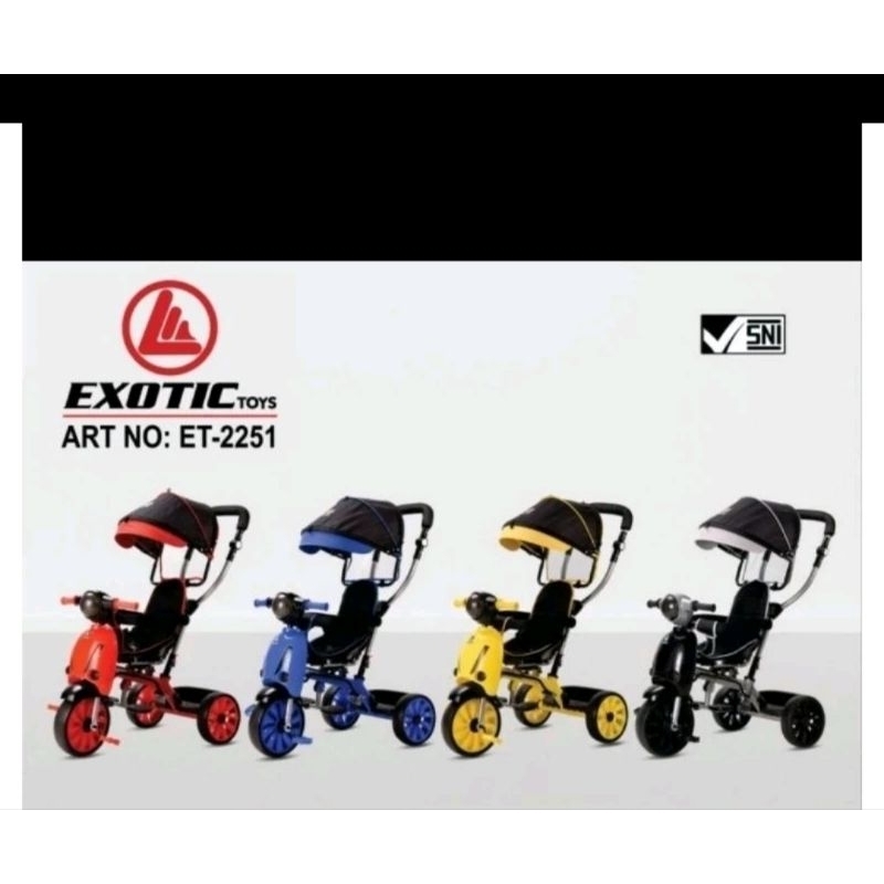 Sepeda Anak Roda Tiga R3 Exotic Vespa Scoopy Scopy ET-2251 ET 2251 Ori